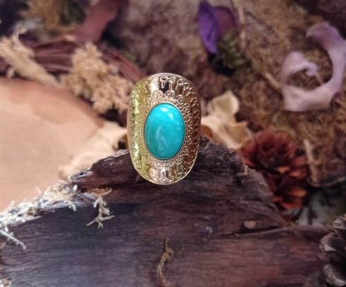 Bague Amazonite ovale