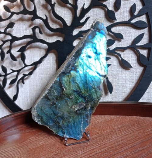 Tranche semi-polie Labradorite bleue