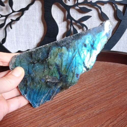 Tranche semi-polie Labradorite bleue - Image 3