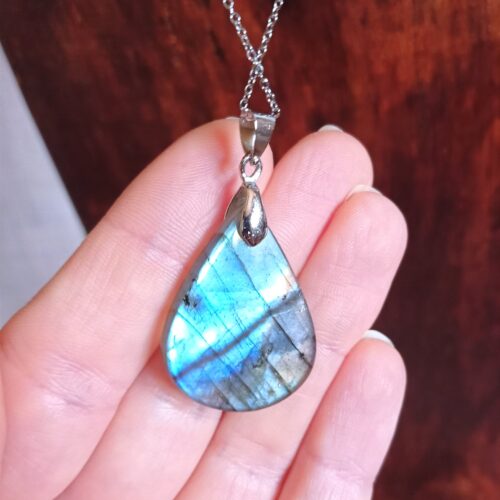 Pendentif Labradorite Feuille - Image 2