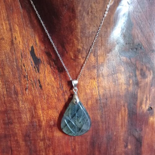 Pendentif Labradorite Feuille - Image 3