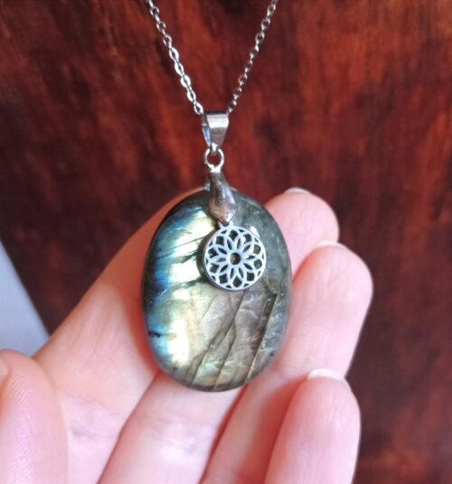 Pendentif Labradorite Fleur de vie