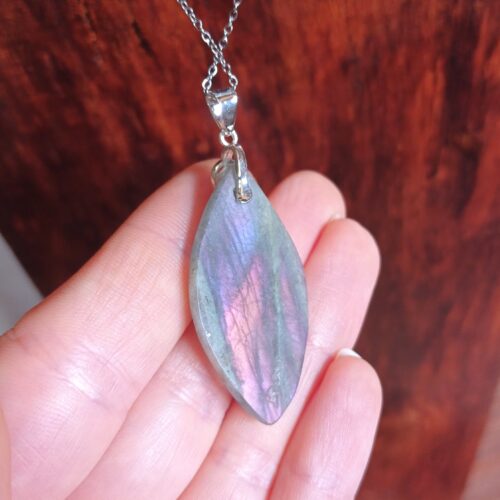 Pendentif Labradorite violette (Spectrolite) - Image 2