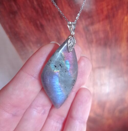 Pendentif Labradorite violette (Spectrolite)