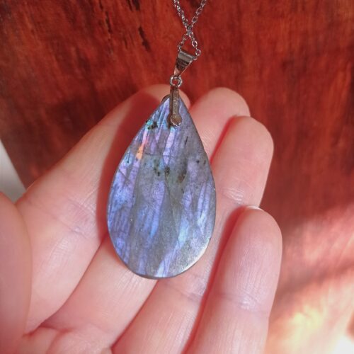 Pendentif Labradorite violette (Spectrolite) - Image 2