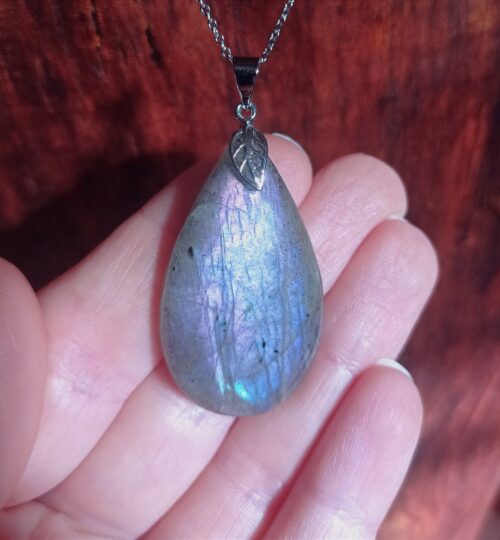 Pendentif Labradorite violette (Spectrolite)