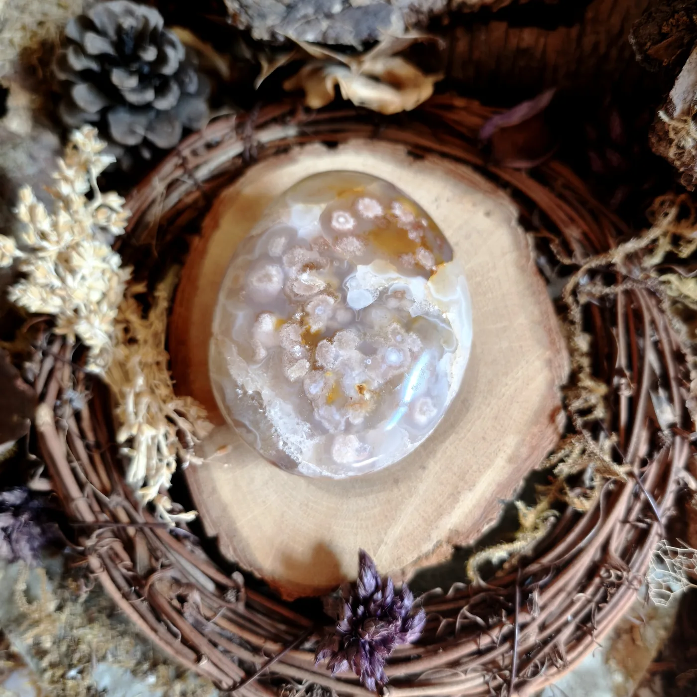 Galet d’Agate fleur