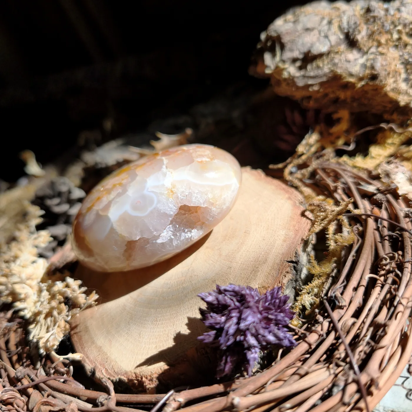 Agate fleur n°30 — vue géode