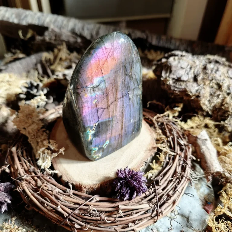 Labradorite violette, forme libre